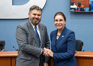 Dallas College Chancellor Justin Lonon and Tarrant County College Chancellor Elva LeBlanc