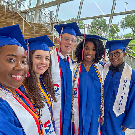 five of the 2024 Dallas College student graduation speakers