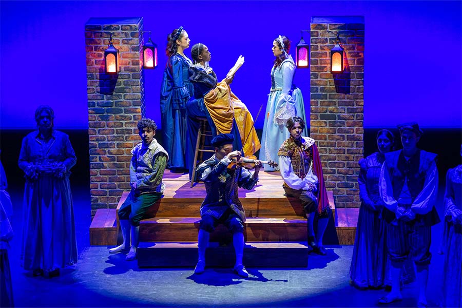 Actors on stage scene